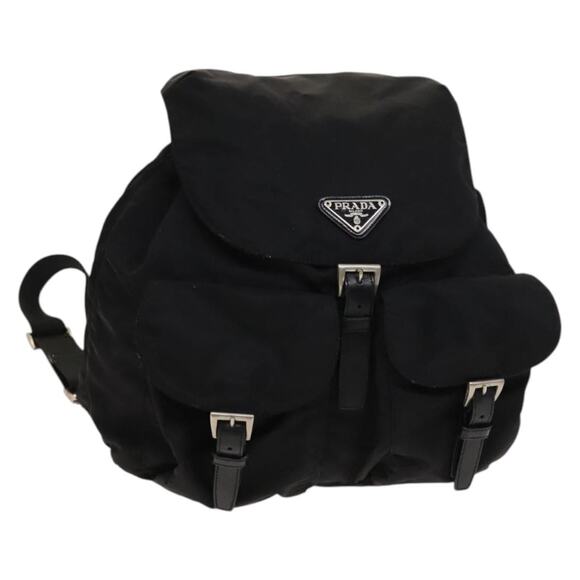 PRADA Backpack Nylon Black Silver - Picture 1 of 9
